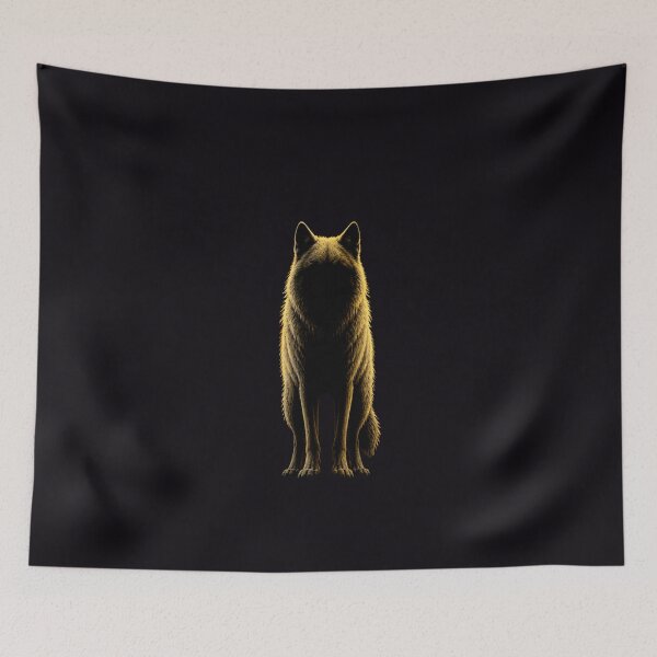 Item preview, Hoc Modo Sum Final Word Gothic Wolf Dark Art Print designed and sold by GeoWhimsy Studio.