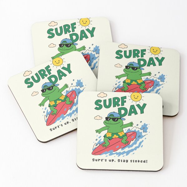 Item preview, Funny Frog Surfing Surf Day Beach Summer Boys Girls Kids designed and sold by rafaeltto.