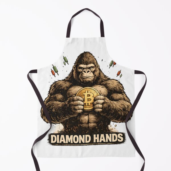 Item preview, Diamond Hands Funny Crypto Gorilla Meme designed and sold by DryHumorPrints.