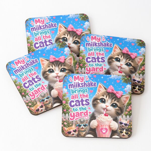 Item preview, My Milkshake Brings All the Cats to the Yard designed and sold by Stubblejumper Artworks.