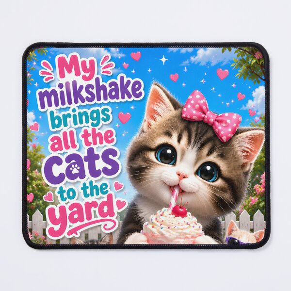 Item preview, My Milkshake Brings All the Cats to the Yard designed and sold by Stubblejumper Artworks.