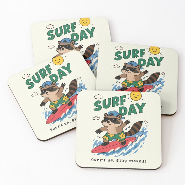 Item preview, Funny Raccoon Surfing Surf Day Beach Summer Boys Girls Kids designed and sold by rafaeltto.