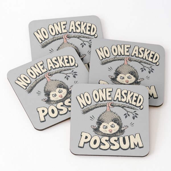 Item preview, No One Asked Possum Funny Retro Sarcastic Introvert Tee designed and sold by POD DYNASTY | Original Print On Demand T-Shirt Graphics.