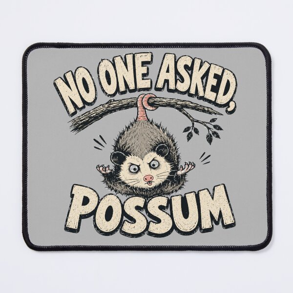Item preview, No One Asked Possum Funny Retro Sarcastic Introvert Tee designed and sold by POD DYNASTY.