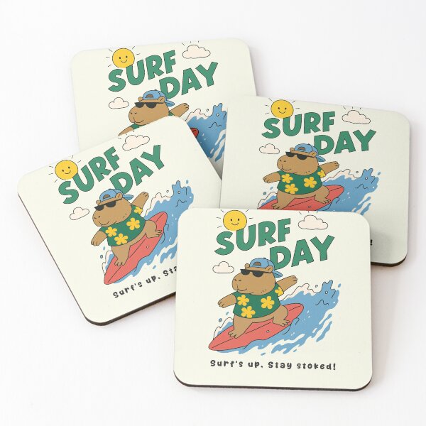 Item preview, Funny Capybara Surfing Surf Day Beach Summer Boys Girls Kids designed and sold by rafaeltto.
