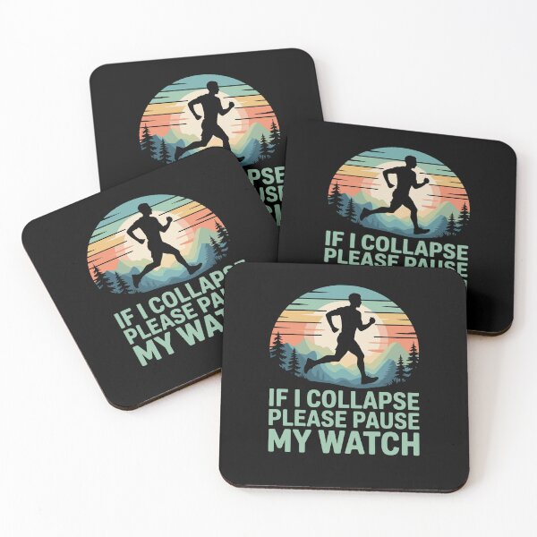 Item preview, If I Collapse Please Pause My Watch Funny Runner Marathon Trail Running Humor designed and sold by yoddel.