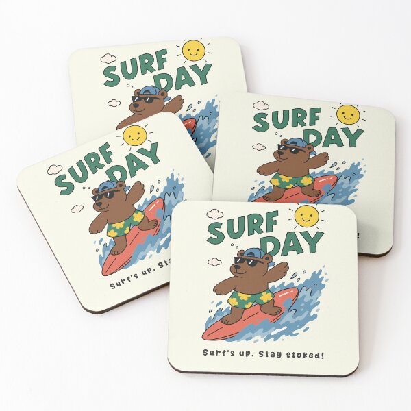 Item preview, Funny Bear Surfing Surf Day Beach Summer Boys Girls Kids designed and sold by rafaeltto.