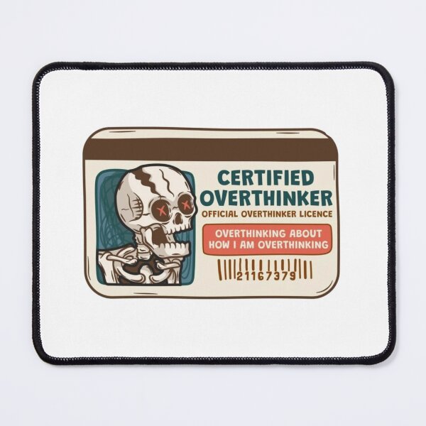 Item preview, Certified Overthinker Funny Retro Badge Design for Overthinkers designed and sold by The craft.