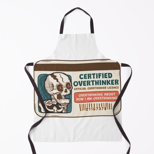 Item preview, Certified Overthinker Funny Retro Badge Design for Overthinkers designed and sold by The craft.