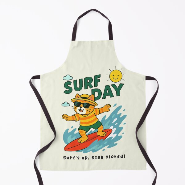 Item preview, Funny Cat Surfing Surf Day Beach Summer Boys Girls Kids designed and sold by rafaeltto.