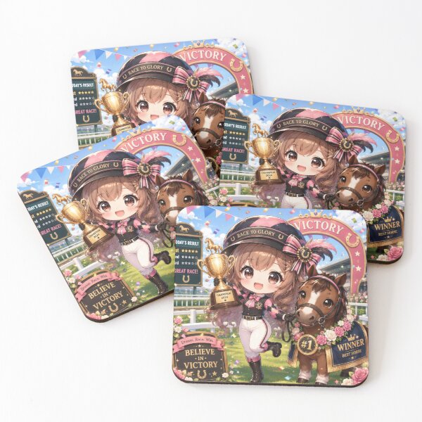 Item preview, Cute Chibi Horse Racing Champion Girl designed and sold by konkapo00.
