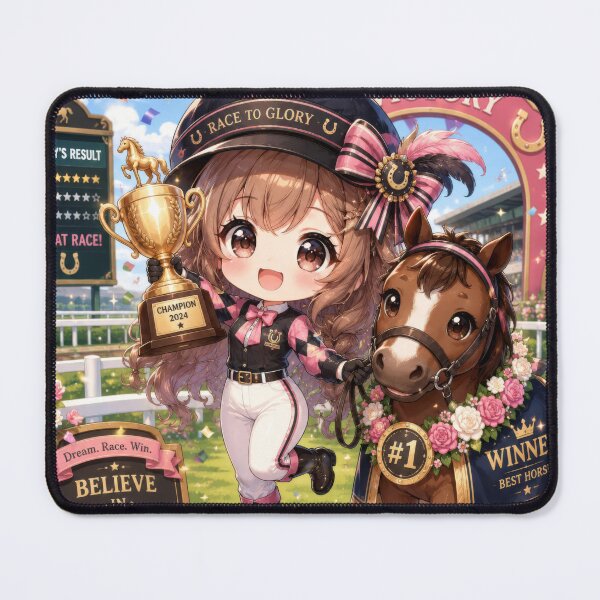 Item preview, Cute Chibi Horse Racing Champion Girl designed and sold by konkapo00.
