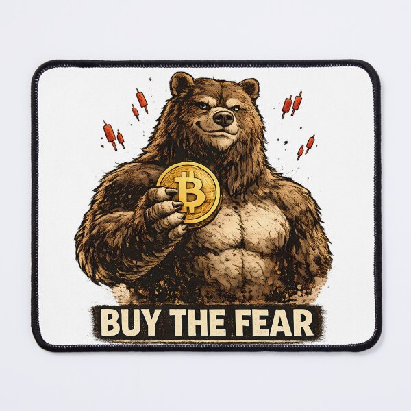 Item preview, Buy The Fear Funny Crypto Bear Meme designed and sold by DryHumorPrints.