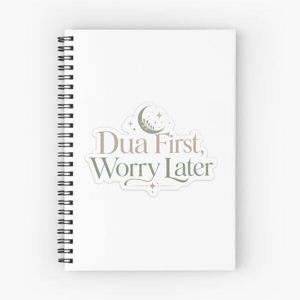 Item preview, Dua First Worry Later Islamic Aesthetic Sticker – Muslim Motivation Quote designed and sold by echoesoftawakkul.