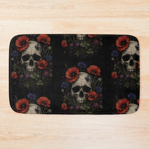 Item preview, skull with flowers designed and sold by Kicor.