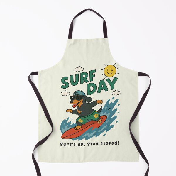 Item preview, Funny Black Tan Dachshund Surfing Surf Day Beach Summer Boys Girls Kids designed and sold by rafaeltto.