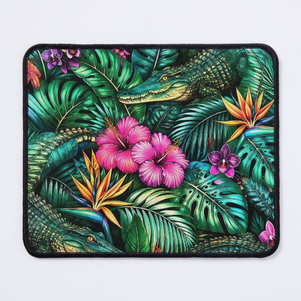 Item preview, Crocodile Jungle Dreams Seamless Surface Pattern designed and sold by taiche.