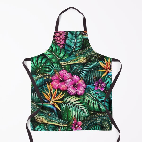 Item preview, Crocodile Jungle Dreams Seamless Surface Pattern designed and sold by taiche.