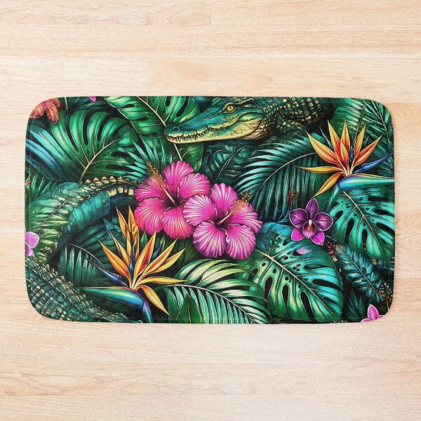 Item preview, Crocodile Jungle Dreams Seamless Surface Pattern designed and sold by taiche.