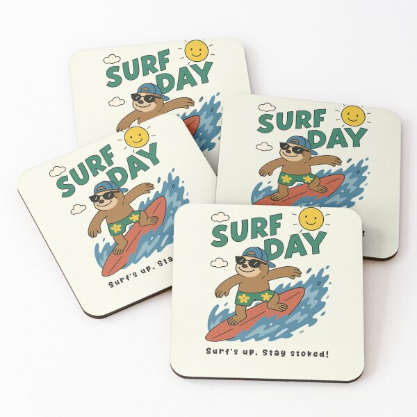 Item preview, Funny Sloth Surfing Surf Day Beach Summer Boys Girls Kids designed and sold by rafaeltto.