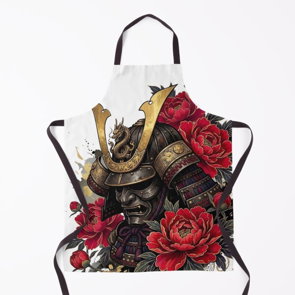 Item preview,  Dark Samurai Helmet & Vivid Red Peony Flowers  Description designed and sold by Hikariha Studio.