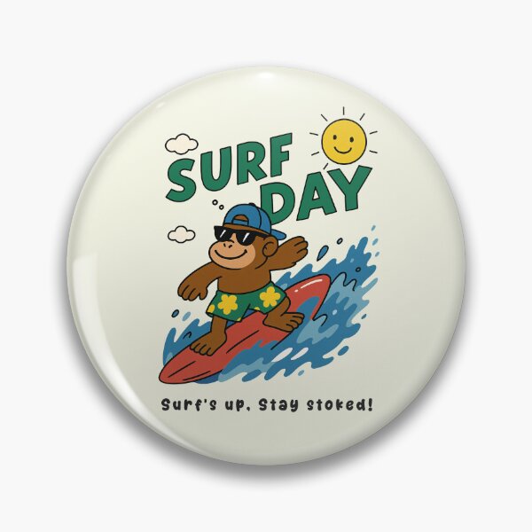 Item preview, Funny Monkey Surfing Surf Day Beach Summer Boys Girls Kids designed and sold by rafaeltto.