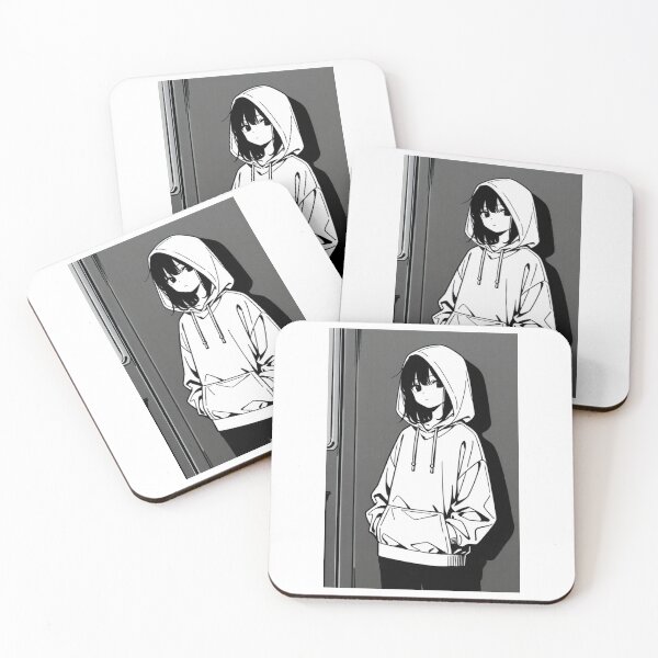 Item preview, Fashion - Man in Black Hoodie Hood Up Streetwear Anime designed and sold by AnimeShin.