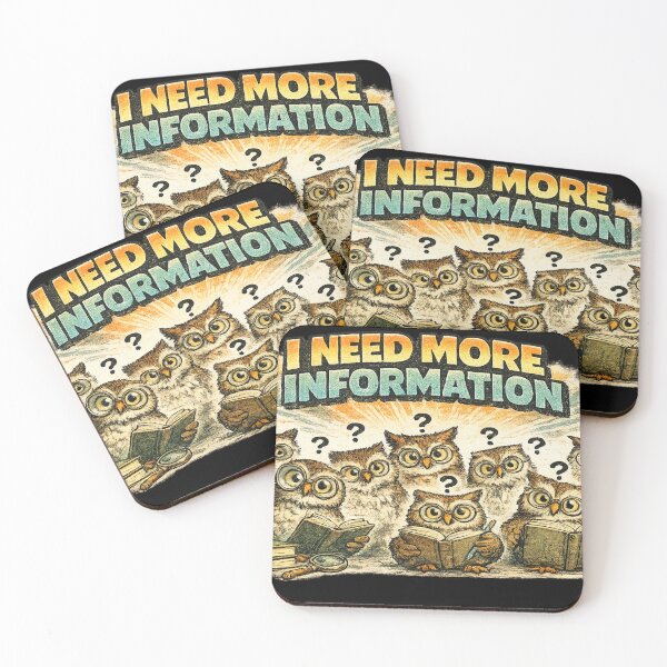 Item preview, I Need More Information Funny Owl Meme Sticker designed and sold by irfanshikh.