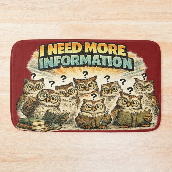 Item preview, I Need More Information Funny Owl Meme Sticker designed and sold by irfanshikh.