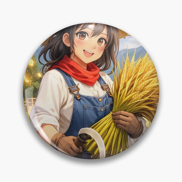 Item preview, Golden Harvest Anime Girl | Wheat Farmer Cottagecore Art | Cozy Countryside Aesthetic designed and sold by Anshugoyal.