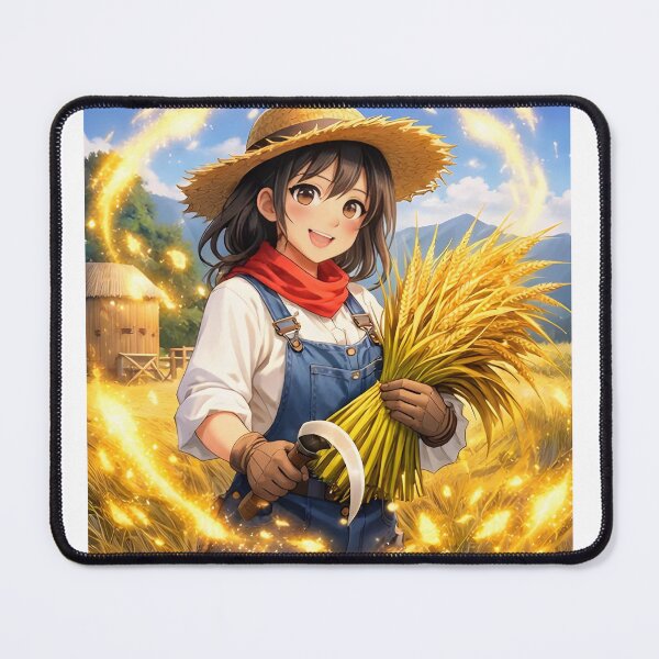 Item preview, Golden Harvest Anime Girl | Wheat Farmer Cottagecore Art | Cozy Countryside Aesthetic designed and sold by Anshugoyal.