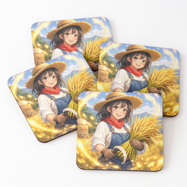 Item preview, Golden Harvest Anime Girl | Wheat Farmer Cottagecore Art | Cozy Countryside Aesthetic designed and sold by Anshugoyal.