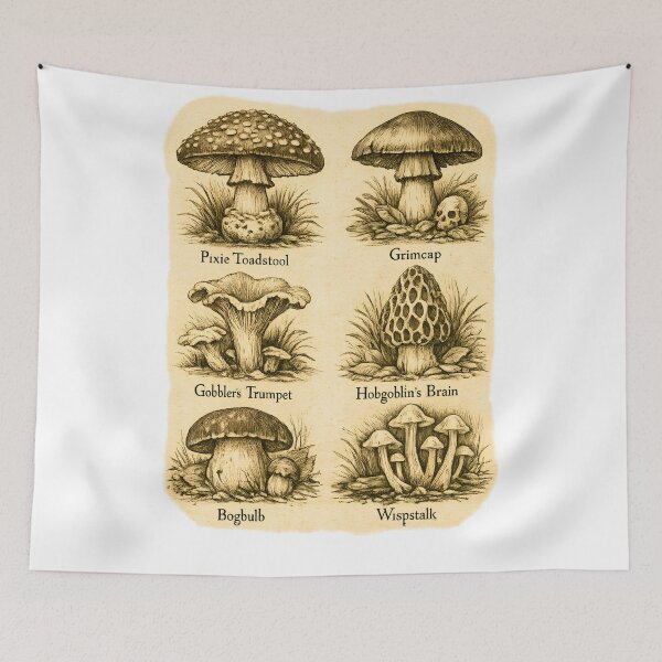 Item preview, Victorian Mushroom Field Guide designed and sold by PatiImagination.