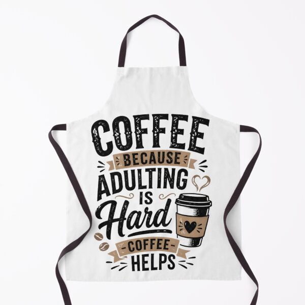 Item preview, Coffee Because Adulting Is Hard – Coffee Helps Funny Quote Design designed and sold by Octupussy.