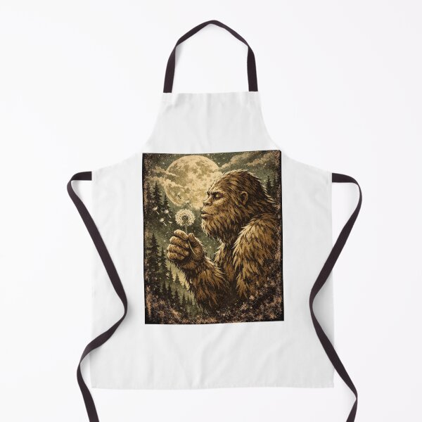 Item preview, Sasquatch Moonlight Dandelion Wish Vintage Art designed and sold by Print Loft.