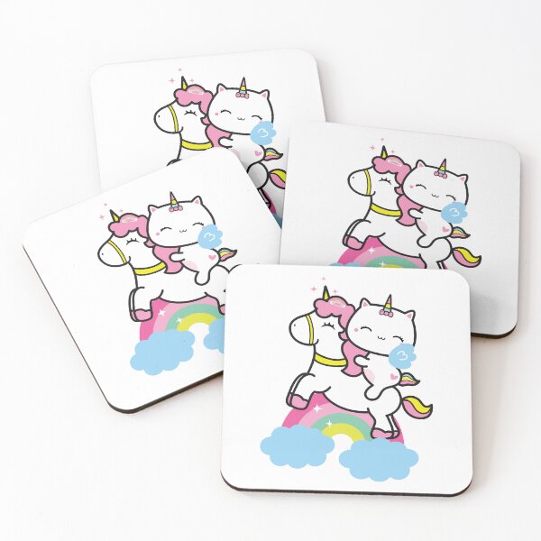 Item preview, Cute Kitten on Unicorn designed and sold by prettytoon.