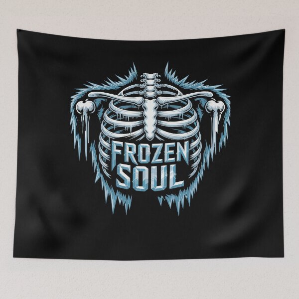 Item preview, Frozen Soul Icy Ribcage Skeleton Gothic Winter Bones designed and sold by yoddel.