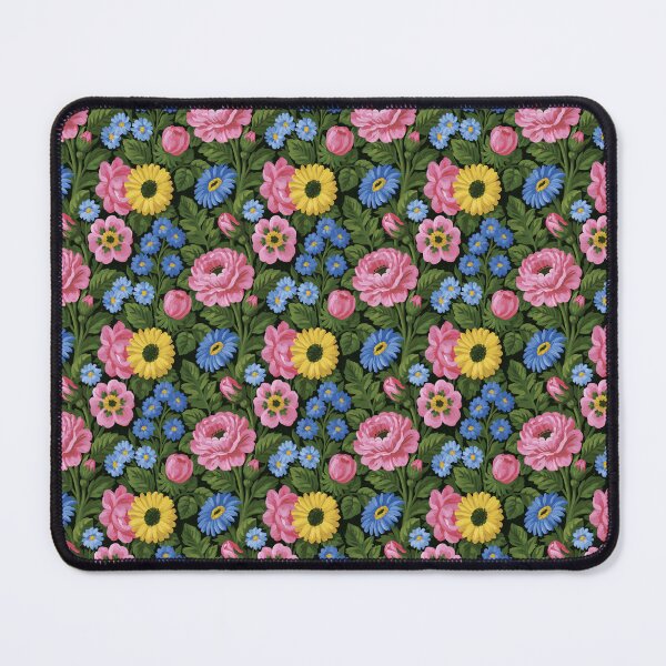 Item preview, Navy Blue Background Mixed Floral And Peony Pattern designed and sold by igraphixart.