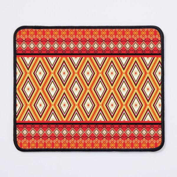 Item preview, Geometric ethnic pattern with red background, designed and sold by ChaReePat.
