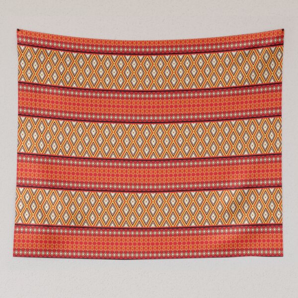Item preview, Geometric ethnic pattern with red background, designed and sold by ChaReePat.