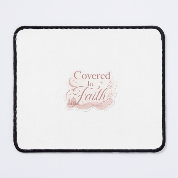 Item preview, Covered In Faith Muslim Aesthetic Sticker – Modest Hijabi Inspiration Quote designed and sold by echoesoftawakkul.