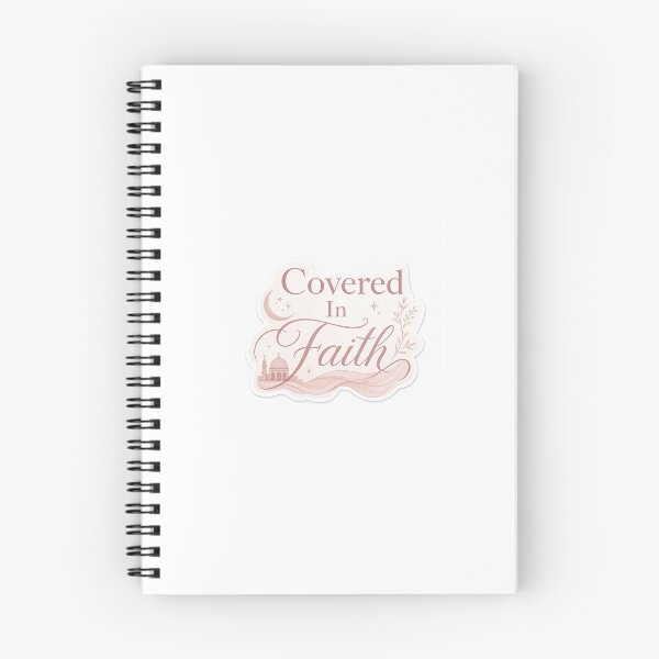 Item preview, Covered In Faith Muslim Aesthetic Sticker – Modest Hijabi Inspiration Quote designed and sold by echoesoftawakkul.