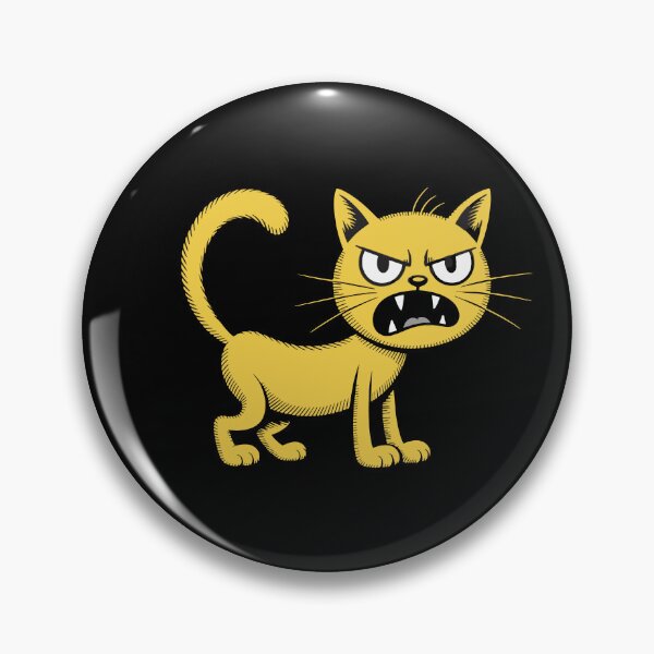 Item preview, Angry Yellow Cat Cartoon Grumpy Kitty For Sarcastic Cat Lovers designed and sold by yoddel.