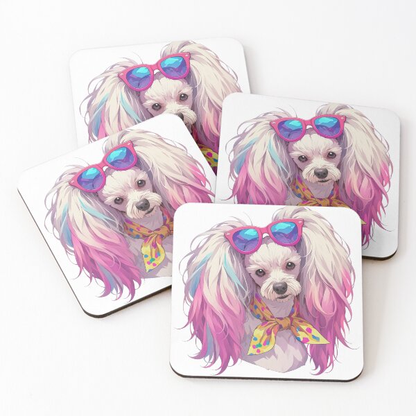Item preview, Colorful Chinese crested puppy dog designed and sold by MendaciousMina.