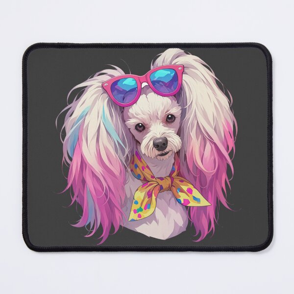 Item preview, Colorful Chinese crested puppy dog designed and sold by MendaciousMina.
