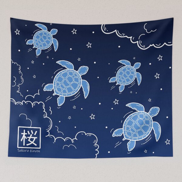 Item preview, Sea Turtles Floating in Night Sky designed and sold by SakuraHaven.
