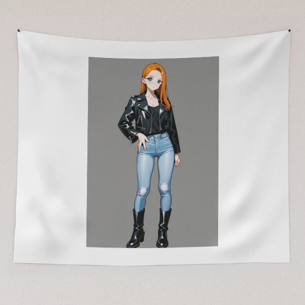 Item preview, Fashion - Man in Black Leather Jacket Slim Jeans Streetwear Anime Variant 2 designed and sold by AnimeShin.