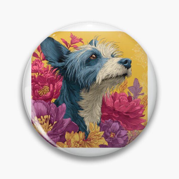 Item preview, Chinese crested puppy dog with flowers designed and sold by MendaciousMina.