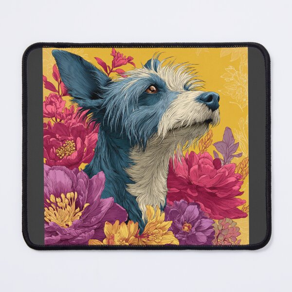 Item preview, Chinese crested puppy dog with flowers designed and sold by MendaciousMina.