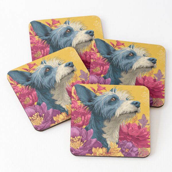 Item preview, Chinese crested puppy dog with flowers designed and sold by MendaciousMina.
